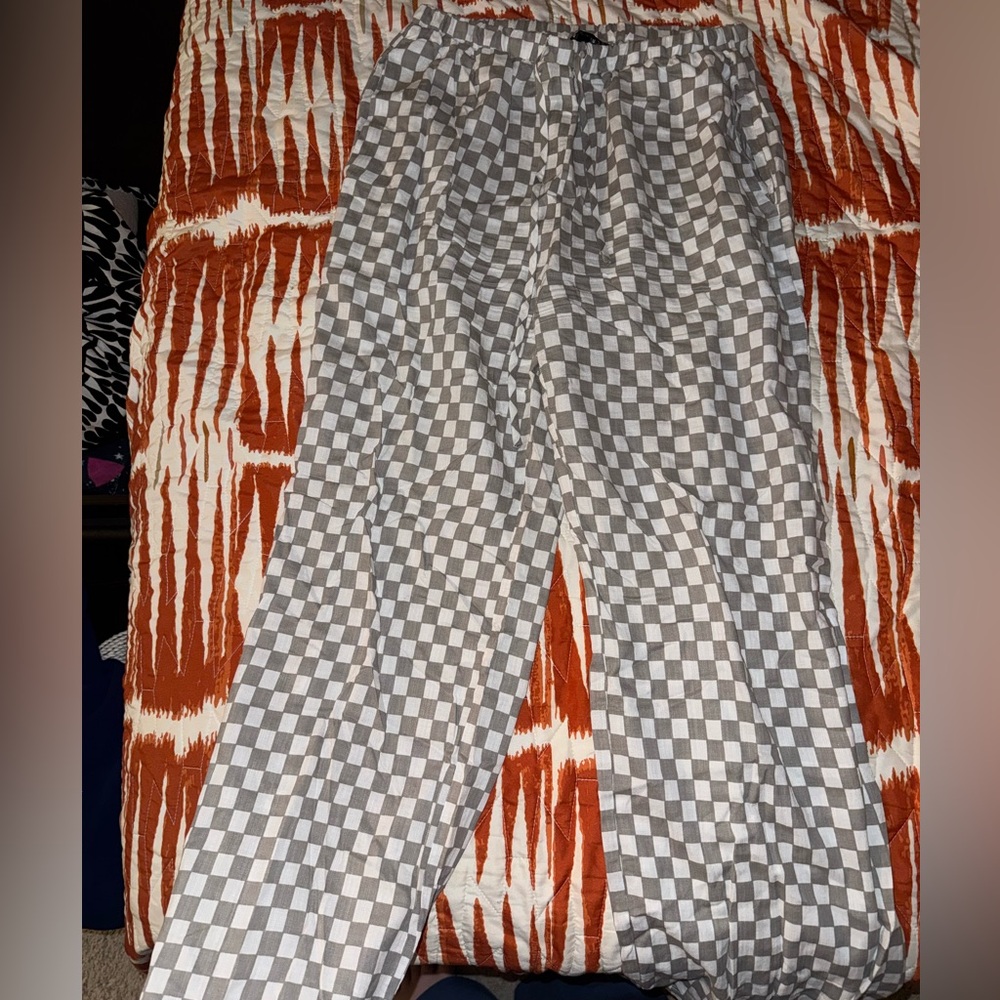 Blue Blush Checkered Pants